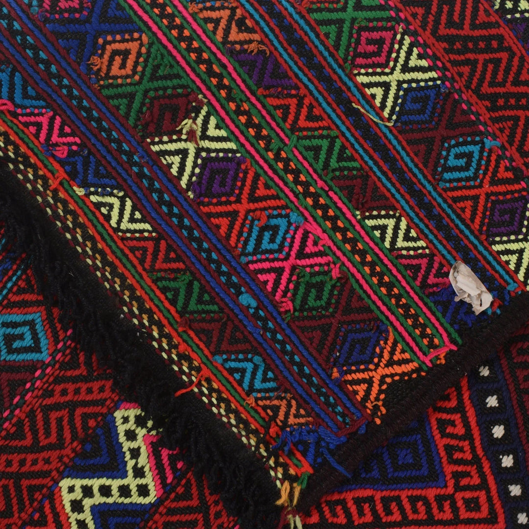 Afghan Suzani Kilim Rug 4'11" x 6'11" Flat-Weave | No. AL54721
