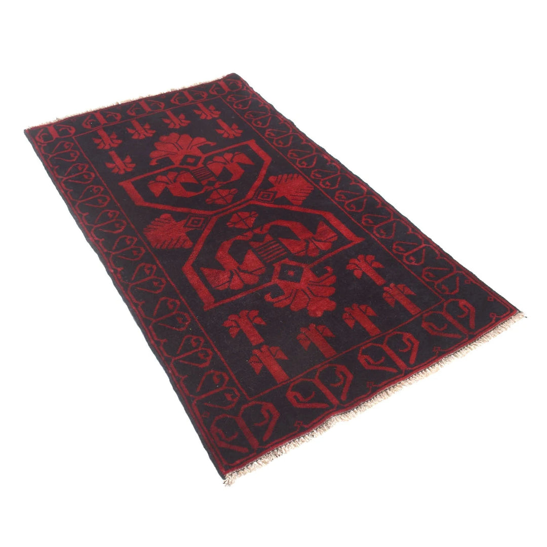 Afghan Baluchi Rug 2' 10" x 4' 9" Hand-Knotted | No. AL54853