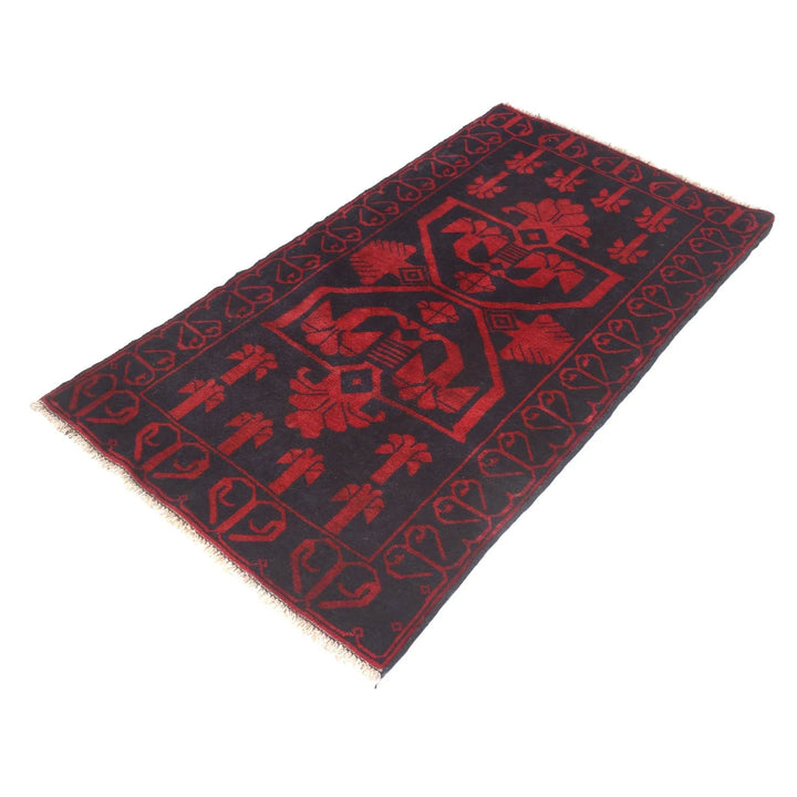 Afghan Baluchi Rug 2' 10" x 4' 9" Hand-Knotted | No. AL54853