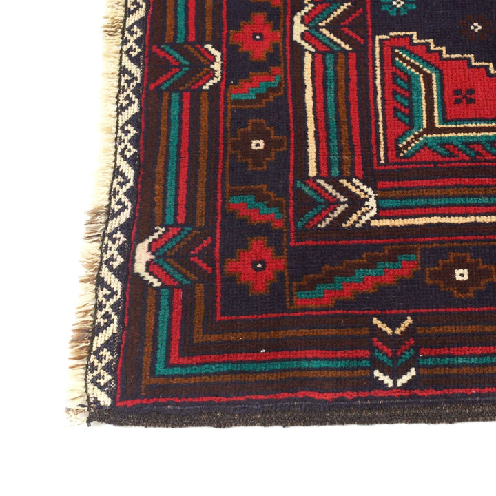 Afghan Baluchi Rug 4' 0" x 6' 5" Hand-Knotted | No. AL54960