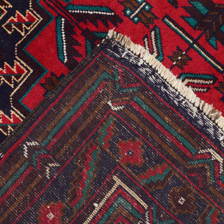 Afghan Baluchi Rug 4' 0" x 6' 5" Hand-Knotted | No. AL54960