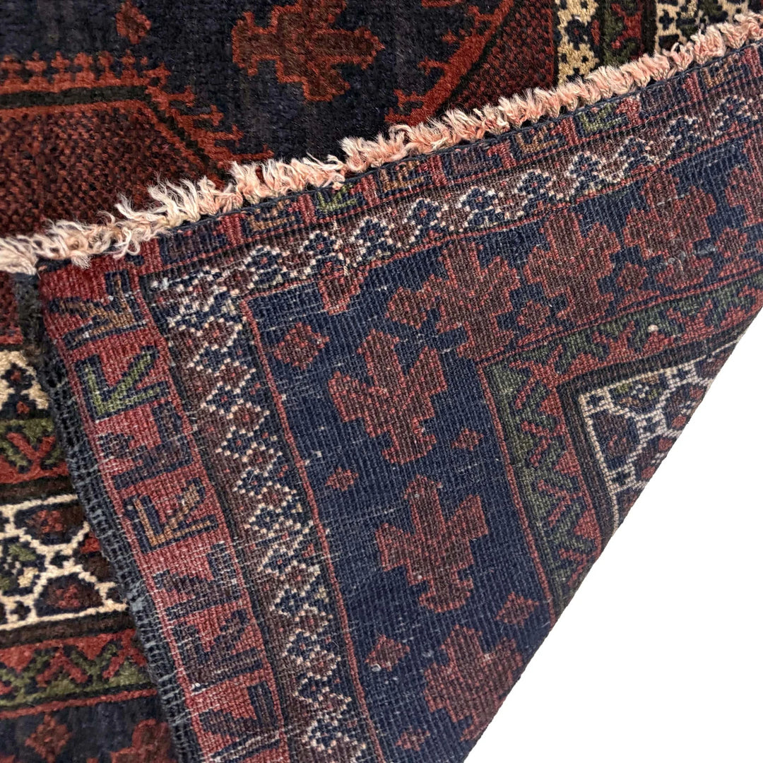 Multicolor Afghan Prayer Rug Rug 3' 0" x 4' 11" Hand-Knotted | No. AL55144