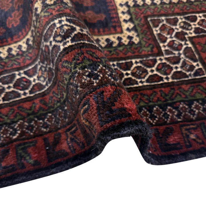 Multicolor Afghan Prayer Rug Rug 3' 0" x 4' 11" Hand-Knotted | No. AL55144