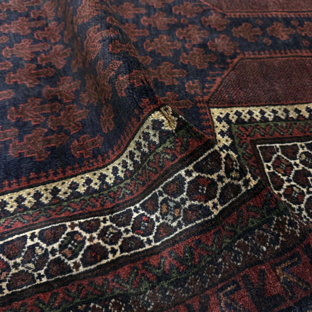 Multicolor Afghan Prayer Rug Rug 3' 0" x 4' 11" Hand-Knotted | No. AL55144