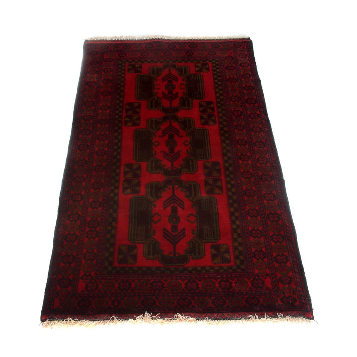 Afghan Baluchi Rug 2' 7" x 4' 6" Hand-Knotted | No. AL55267