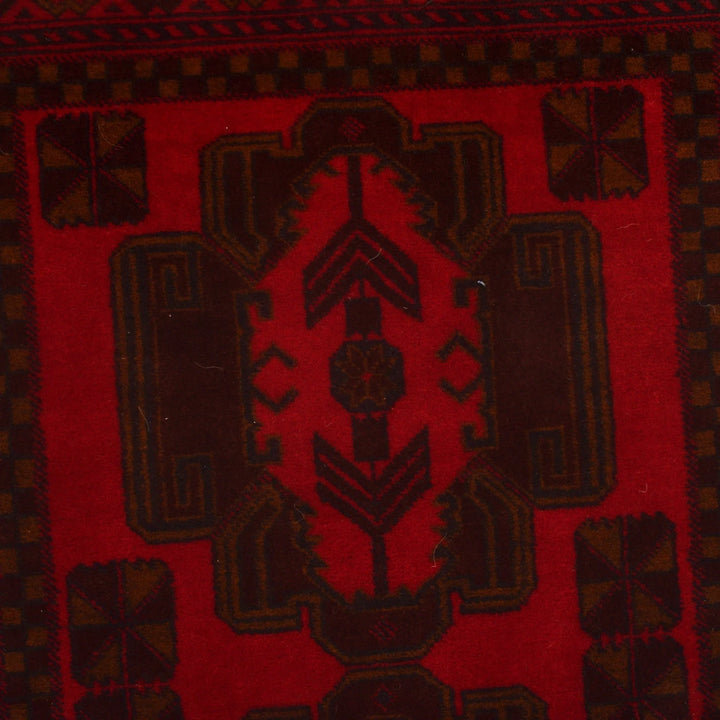 Afghan Baluchi Rug 2' 7" x 4' 6" Hand-Knotted | No. AL55267
