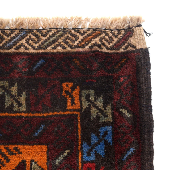Afghan Baluchi Rug 2' 8" x 5' 2" Hand-Knotted | No. AL55280