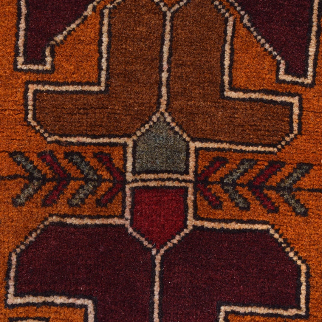 Afghan Baluchi Rug 2' 8" x 5' 2" Hand-Knotted | No. AL55280