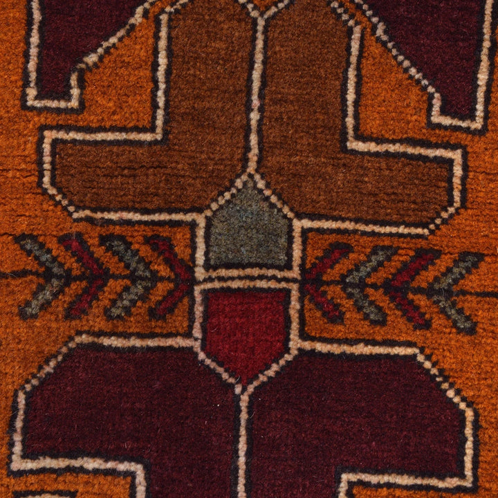 Afghan Baluchi Rug 2' 8" x 5' 2" Hand-Knotted | No. AL55280