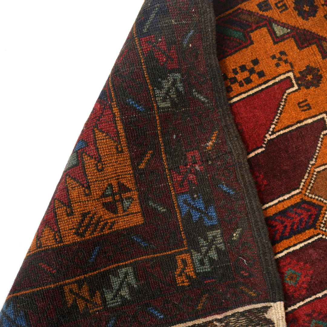Afghan Baluchi Rug 2' 8" x 5' 2" Hand-Knotted | No. AL55280