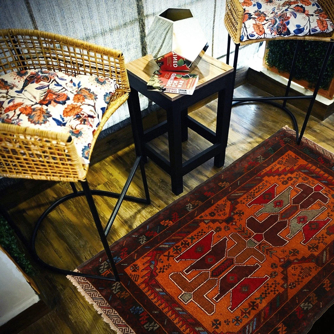 Afghan Baluchi Rug 2' 8" x 5' 2" Hand-Knotted | No. AL55280
