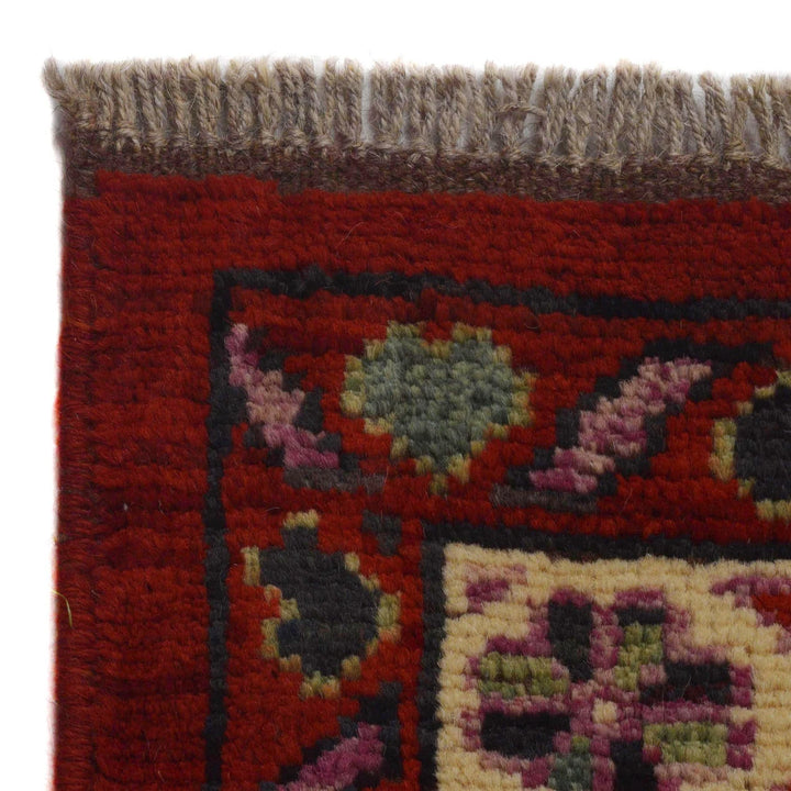 Red Afghan Shirazi Rug 6' 7" x 9' 4" Hand-Knotted | No. AL55341