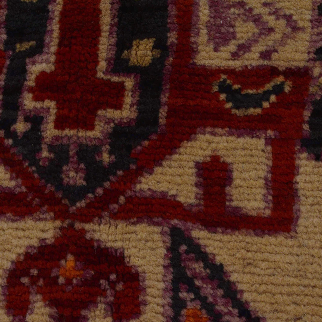 Red Afghan Shirazi Rug 6' 7" x 9' 4" Hand-Knotted | No. AL55341