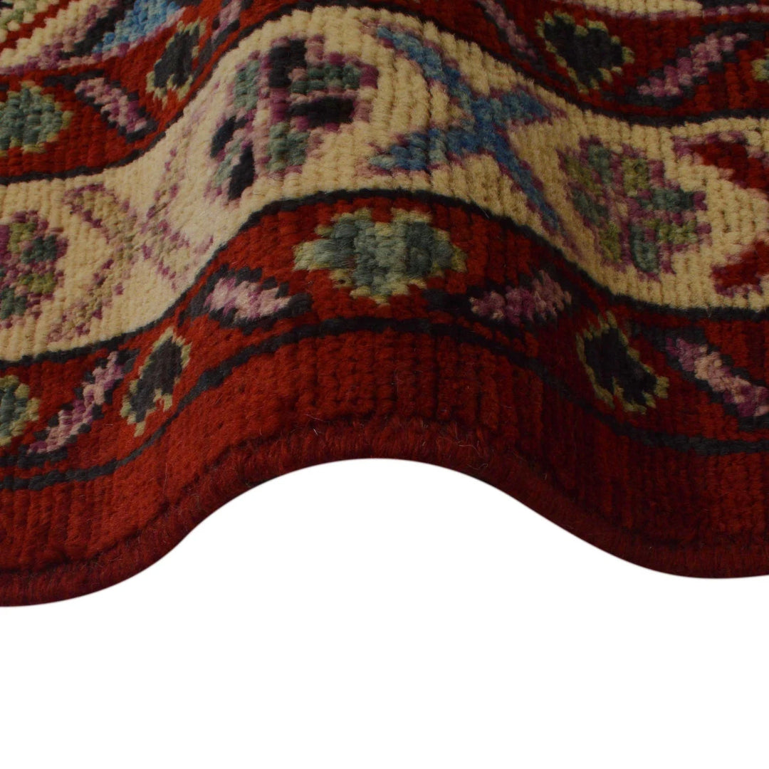 Red Afghan Shirazi Rug 6' 7" x 9' 4" Hand-Knotted | No. AL55341