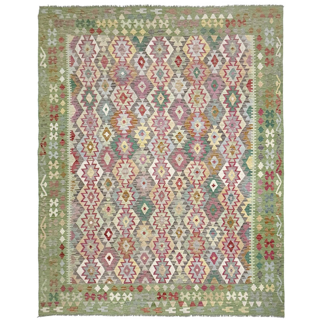 Afghan Kilim Rug 8' 9" x 11' 7" Flat-Weave | No. AL55357