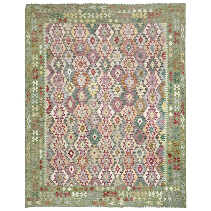 Afghan Kilim Rug 8' 9" x 11' 7" Flat-Weave | No. AL55357