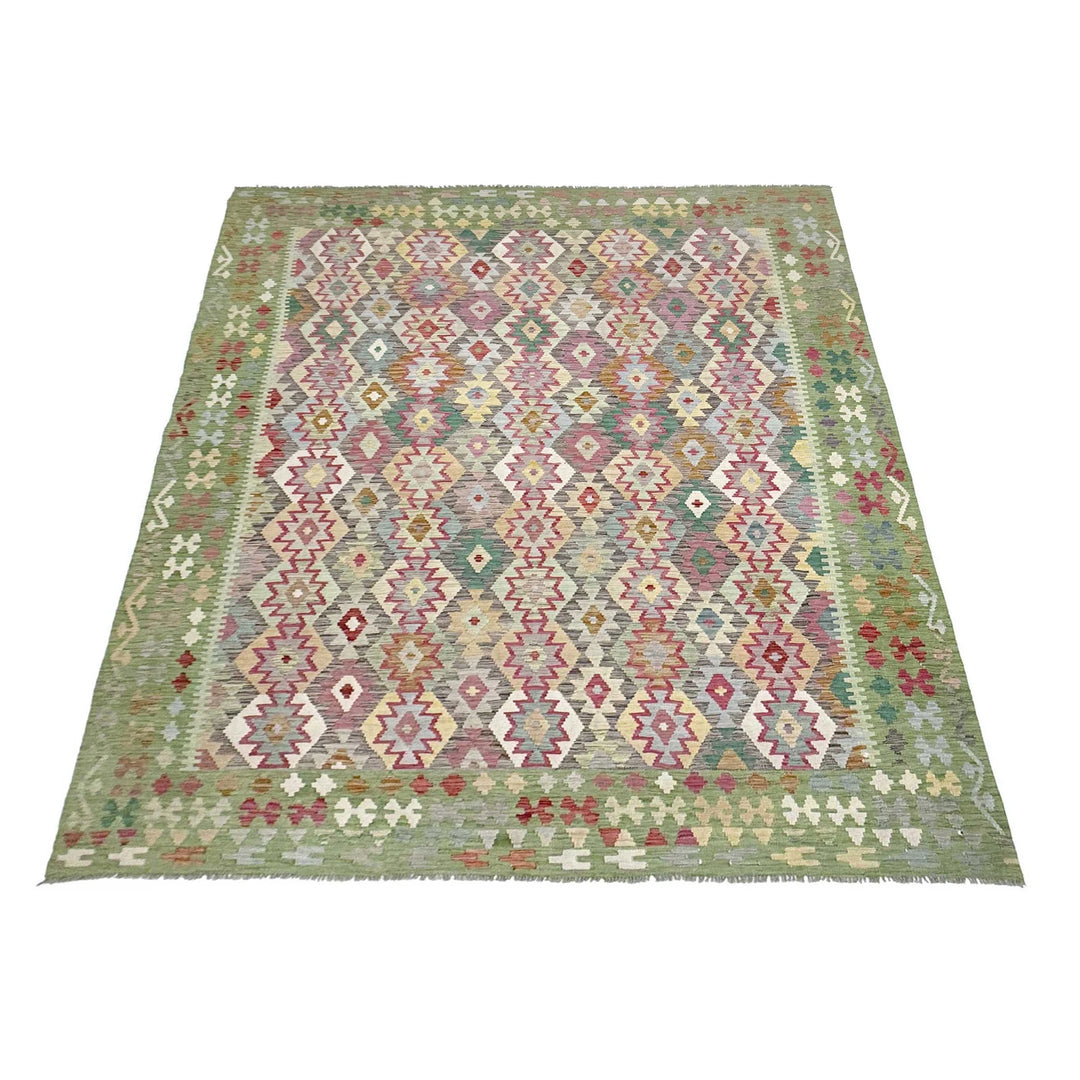 Afghan Kilim Rug 8' 9" x 11' 7" Flat-Weave | No. AL55357