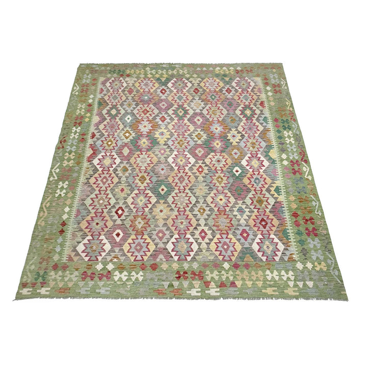 Afghan Kilim Rug 8' 9" x 11' 7" Flat-Weave | No. AL55357