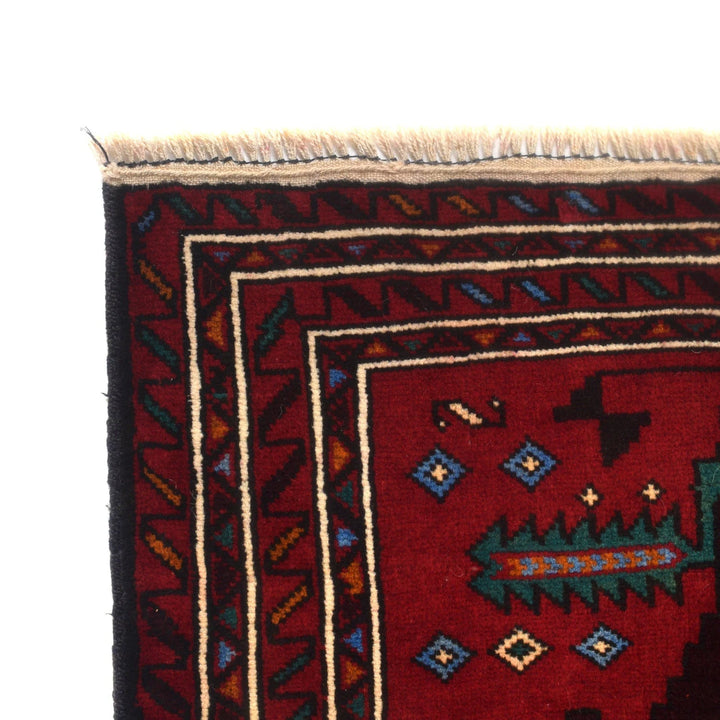 Afghan Baluchi Rug 2' 10" x 4' 6" Hand-Knotted | No. AL55385