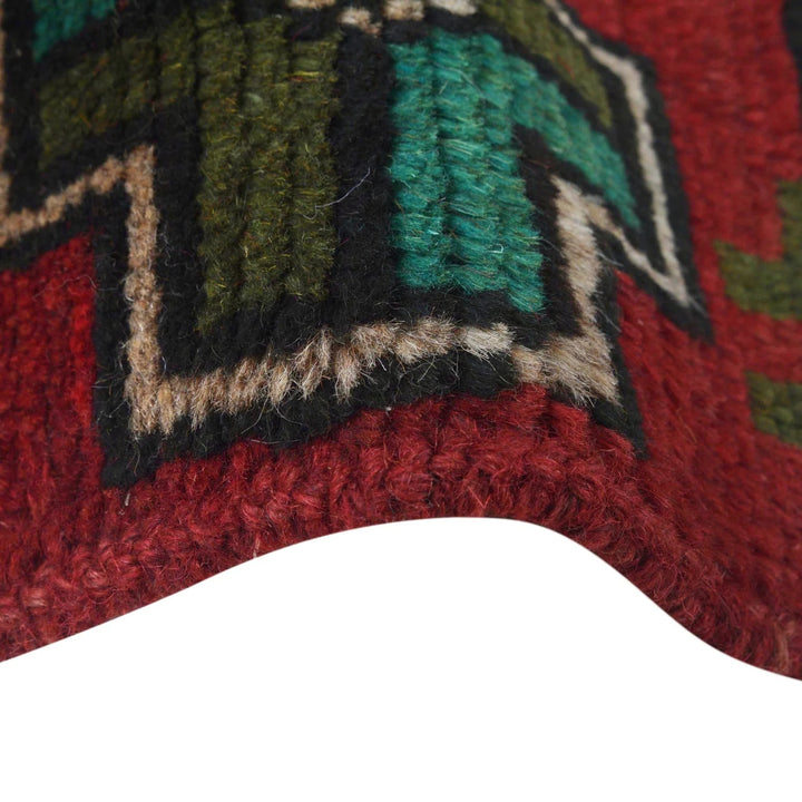 Red Afghan Baluchi Rug 1' 11" x 6' 8" Hand-Knotted | No. AL55412