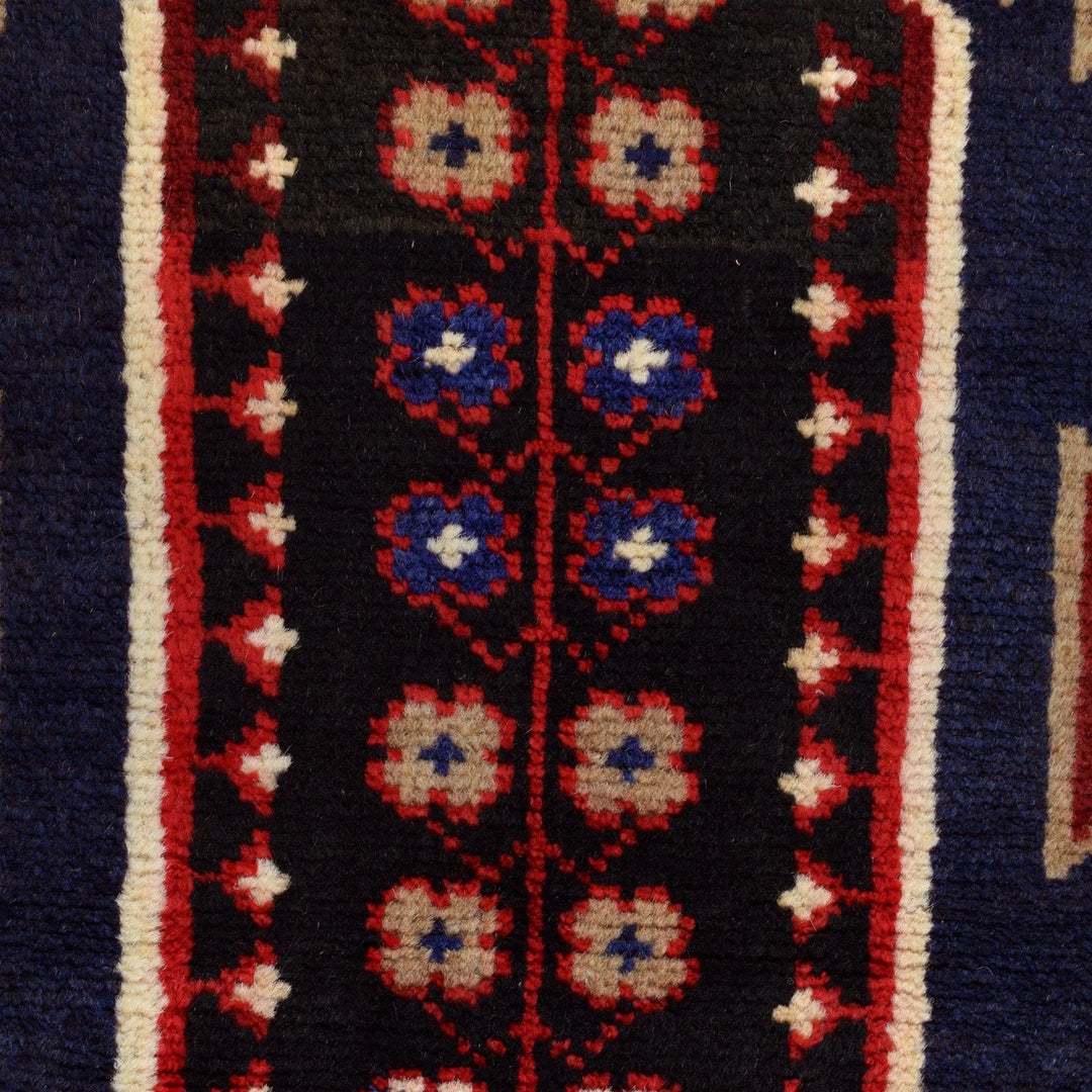 Afghan Baluchi Rug 3' 3" x 4' 8" Hand-Knotted | No. AL55446