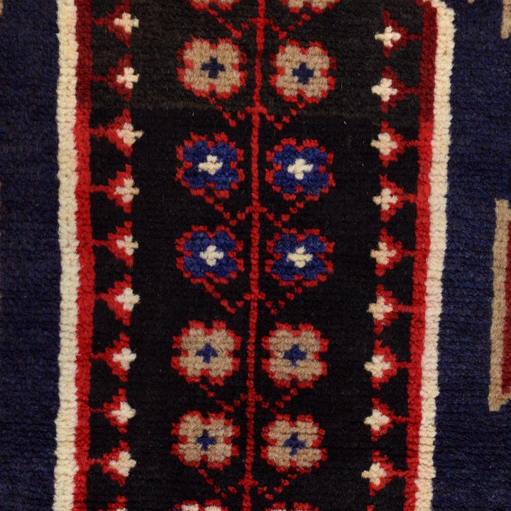 Afghan Baluchi Rug 3' 3" x 4' 8" Hand-Knotted | No. AL55446