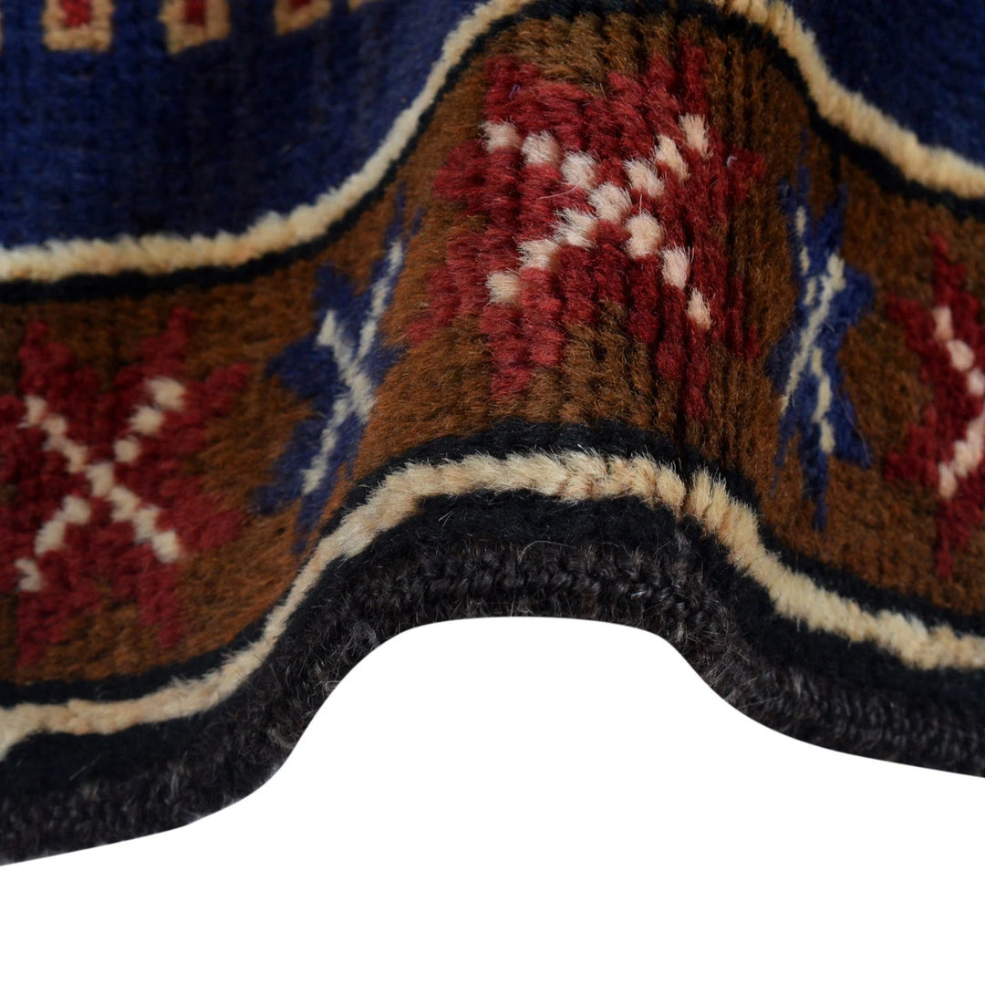 Afghan Baluchi Rug 3' 3" x 4' 8" Hand-Knotted | No. AL55446