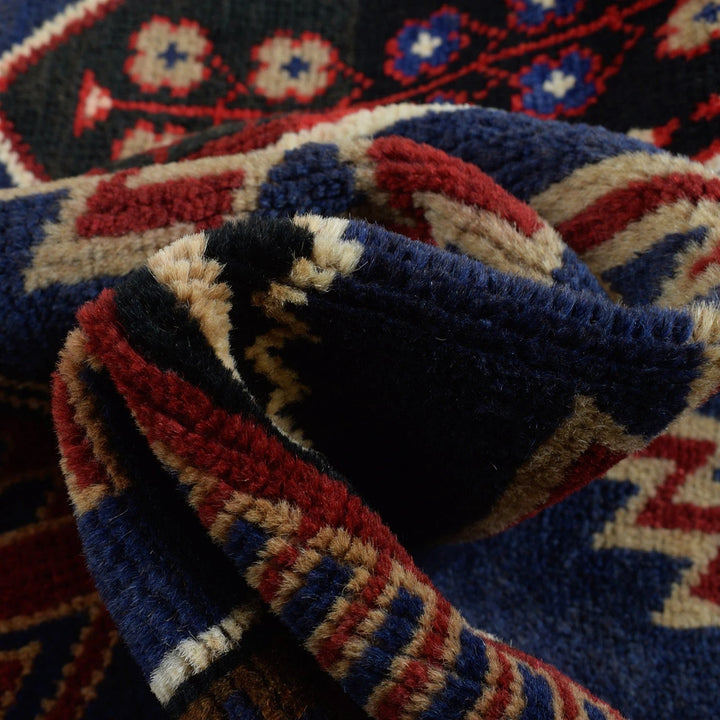 Afghan Baluchi Rug 3' 3" x 4' 8" Hand-Knotted | No. AL55446