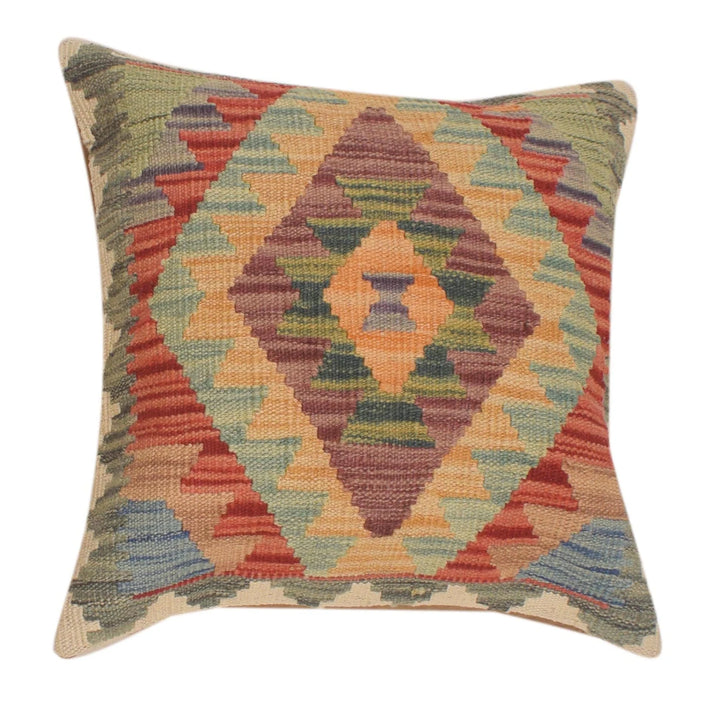 Afghan Kilim Rug 1' 6" x 1' 7" Flat-Weave | No. AL55542