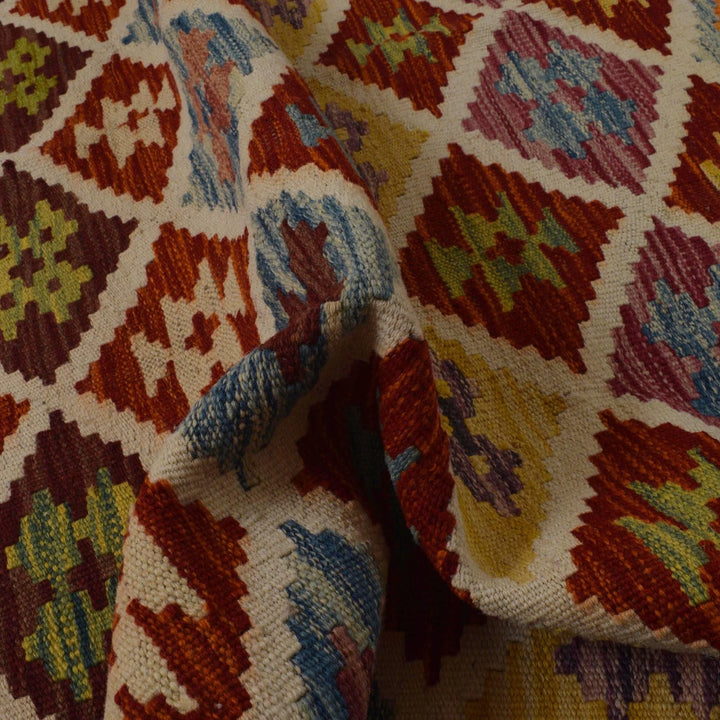 Afghan Kilim Rug 5' 1" x 8' 2" Flat-Weave | No. AL55629