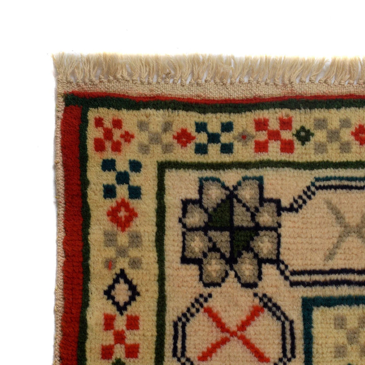 Red Afghan Oushak Rug 5'7" x 7'8" Hand-Knotted | No. AL55642