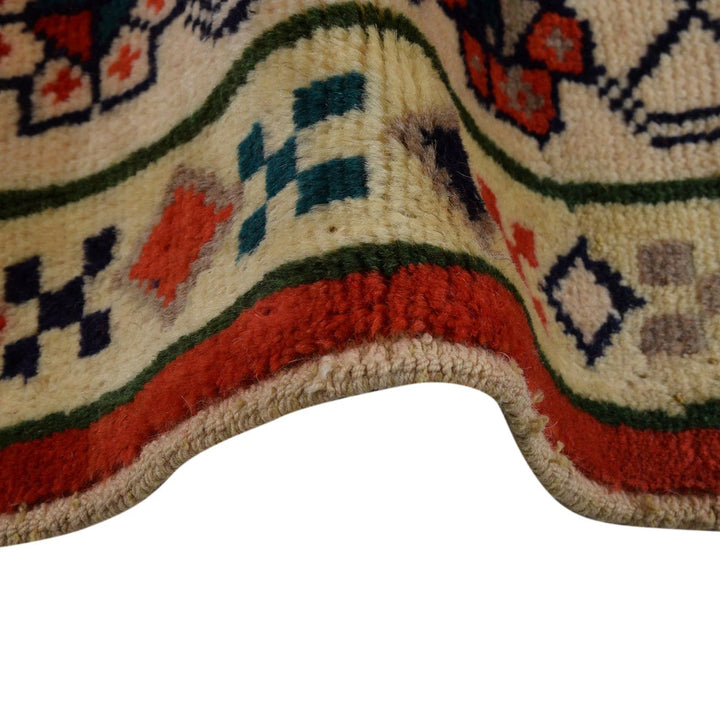 Red Afghan Oushak Rug 5'7" x 7'8" Hand-Knotted | No. AL55642