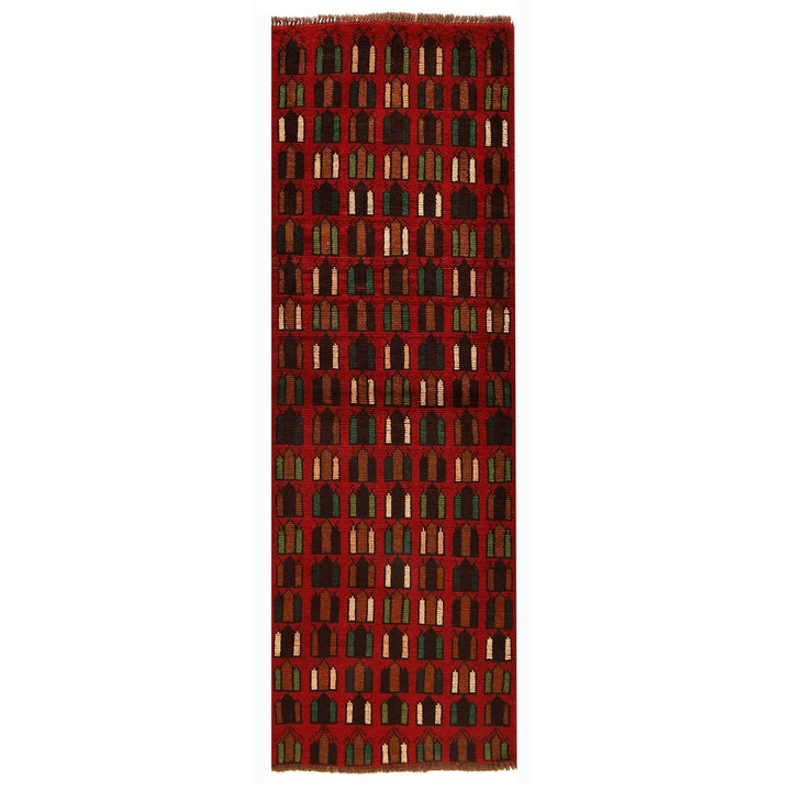 Afghan Baluchi Rug 2' 4" x 6' 8" Hand-Knotted | No. AL55810