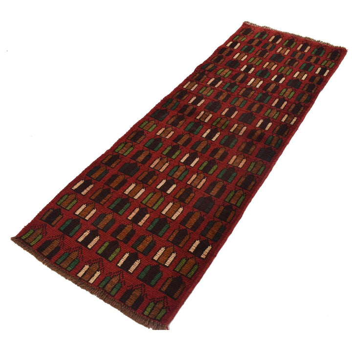Afghan Baluchi Rug 2' 4" x 6' 8" Hand-Knotted | No. AL55810