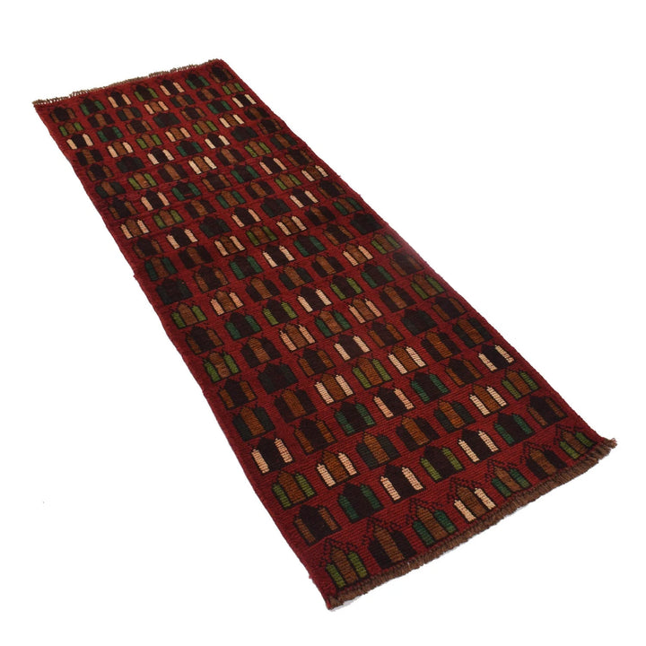 Afghan Baluchi Rug 2' 4" x 6' 8" Hand-Knotted | No. AL55810