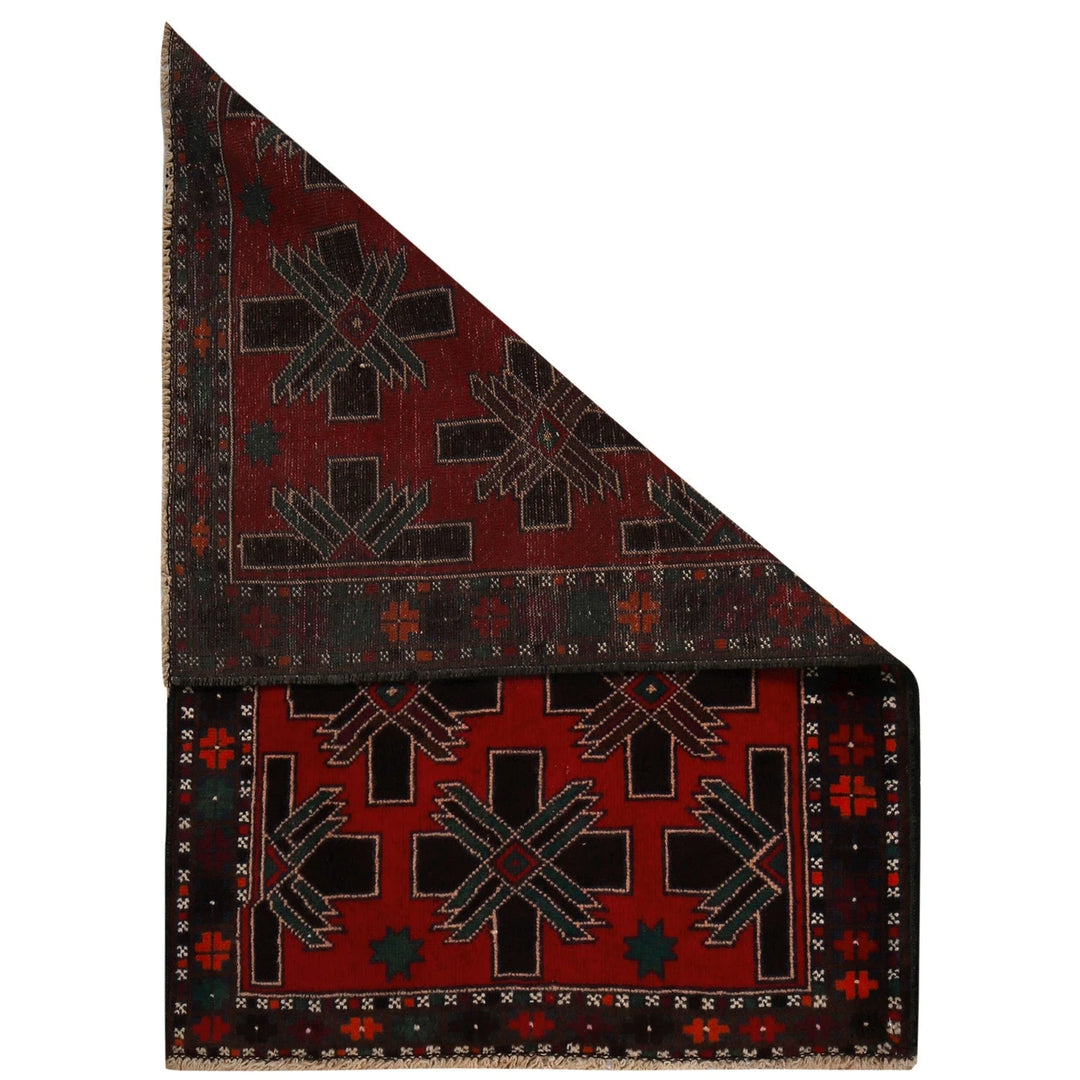 Afghan Baluchi Rug 3' 1" x 4' 7" Hand-Knotted | No. AL55904