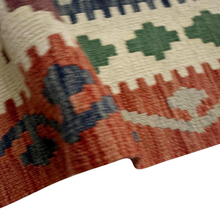 Afghan Vegetable Kilim Rug 6' 7" x 9' 9" Flat-Weave | No. AL560071