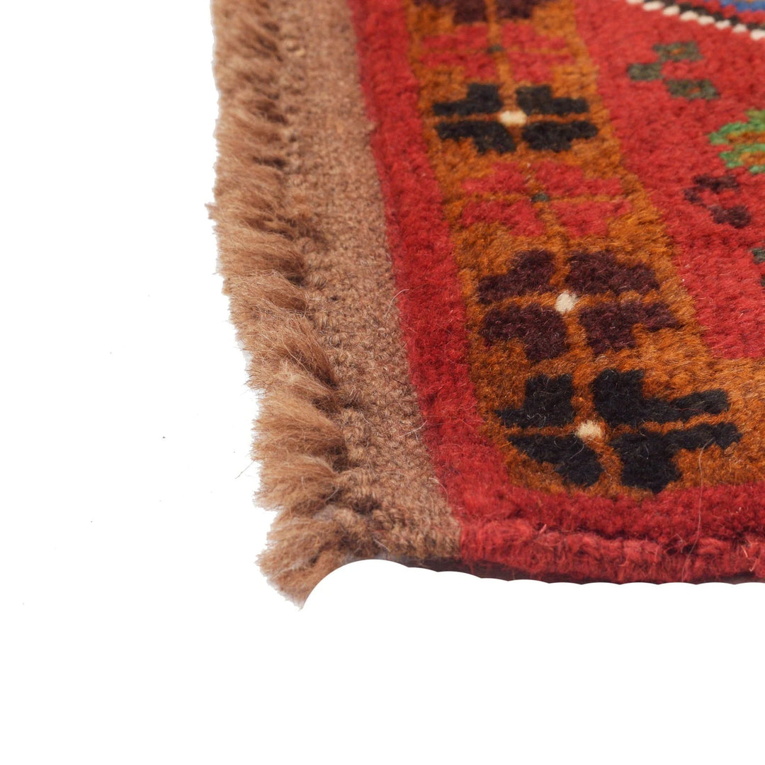 Red Afghan Baluchi Runner 2' 1" x 6' 8" Hand-Knotted | No. AL56017