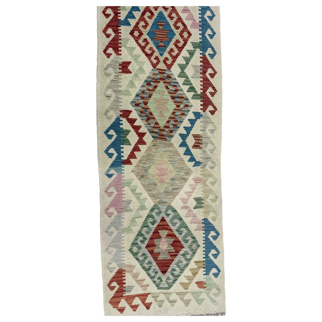 Afghan Vegetable Kilim Rug 2' 0" x 5' 8" Flat-Weave | No. AL560303