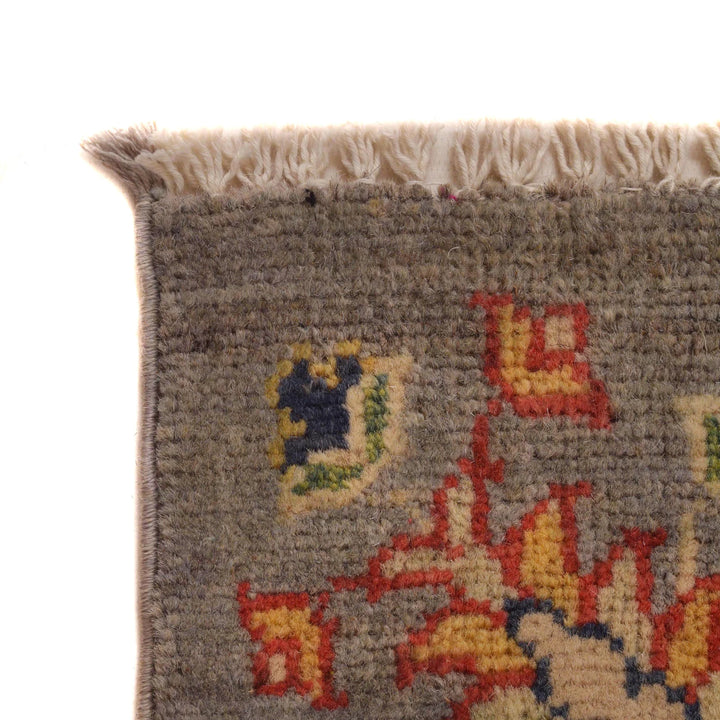 Gray Afghan Bakhtiar Rug 3' 11" x 5' 10" Hand-Knotted | No. AL56047