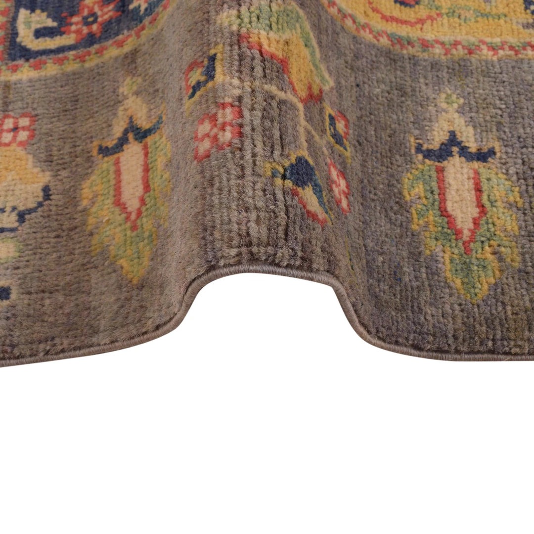 Gray Afghan Bakhtiar Rug 3' 11" x 5' 10" Hand-Knotted | No. AL56047