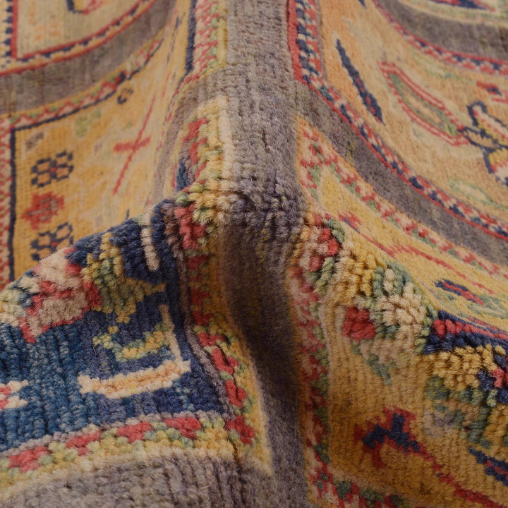 Gray Afghan Bakhtiar Rug 3' 11" x 5' 10" Hand-Knotted | No. AL56047