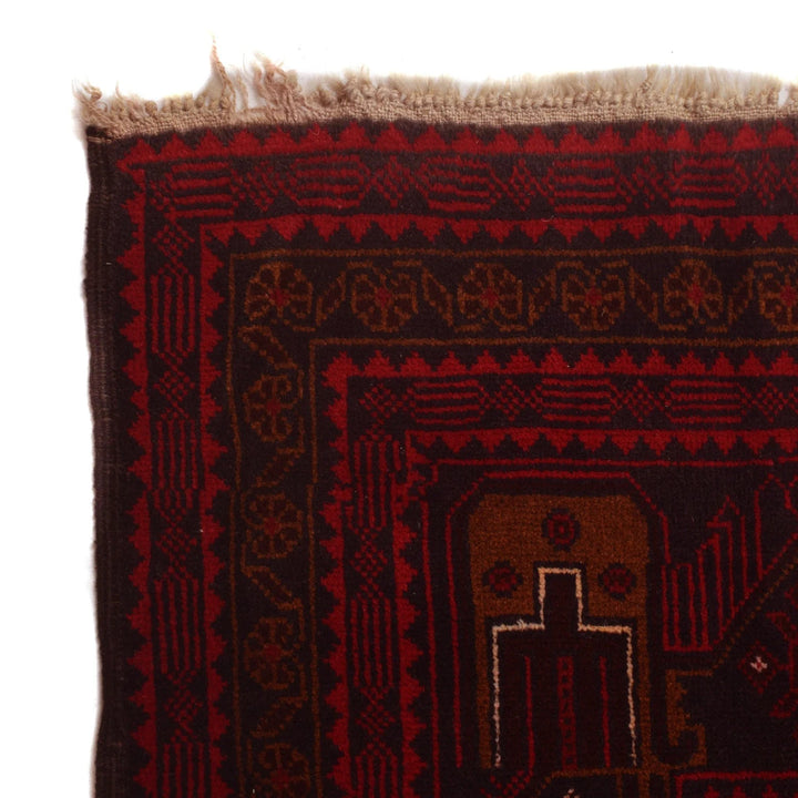 Afghan Baluchi Rug 9'6" x 12'7" Hand-Knotted | No. AL56086