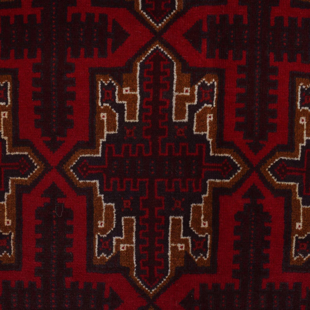 Afghan Baluchi Rug 9'6" x 12'7" Hand-Knotted | No. AL56086