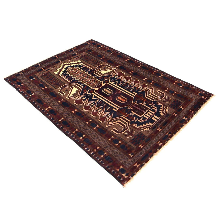 Afghan Prayer Rug 2' 9" x 3' 10" Hand-Knotted | No. AL56103