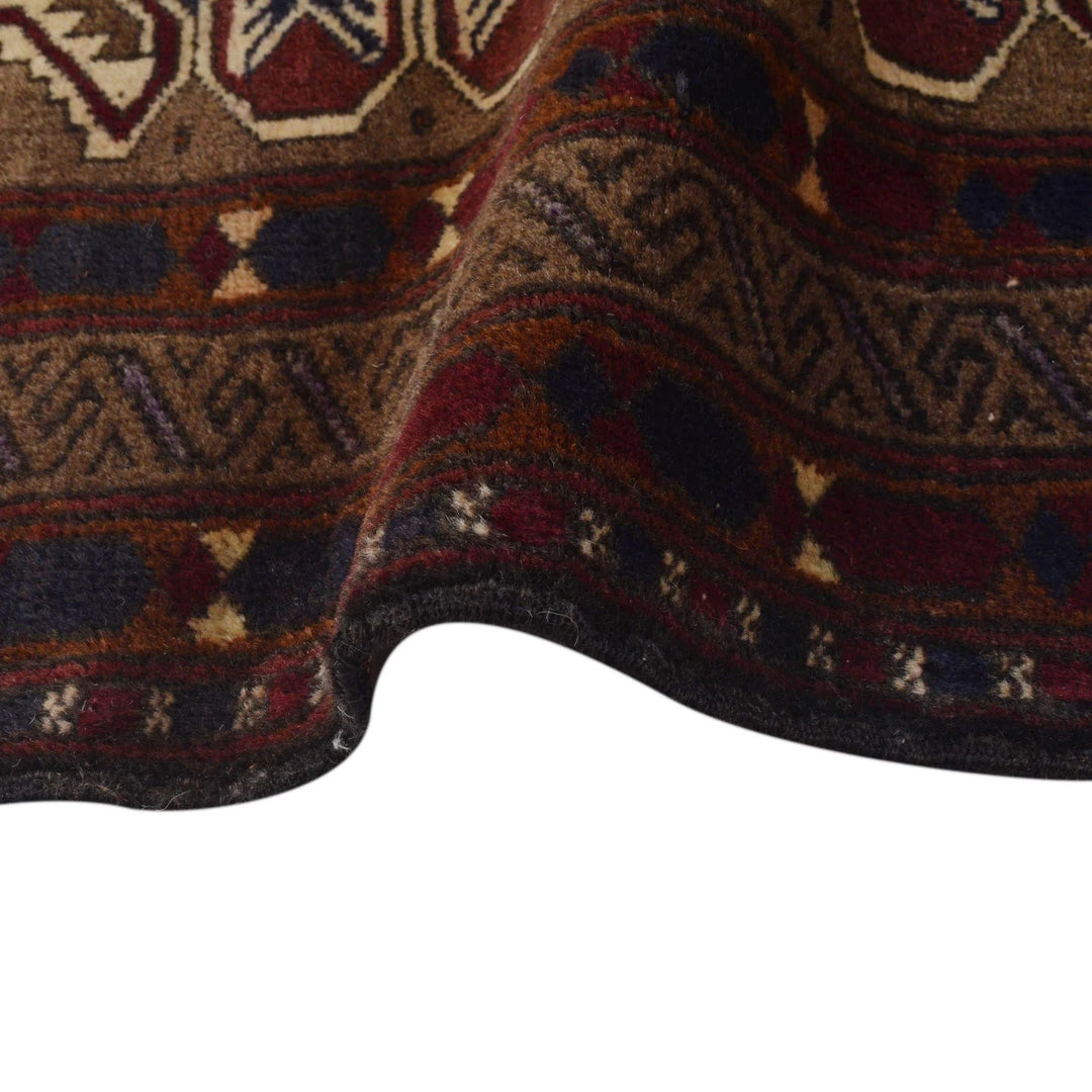 Afghan Prayer Rug 2' 9" x 3' 10" Hand-Knotted | No. AL56103