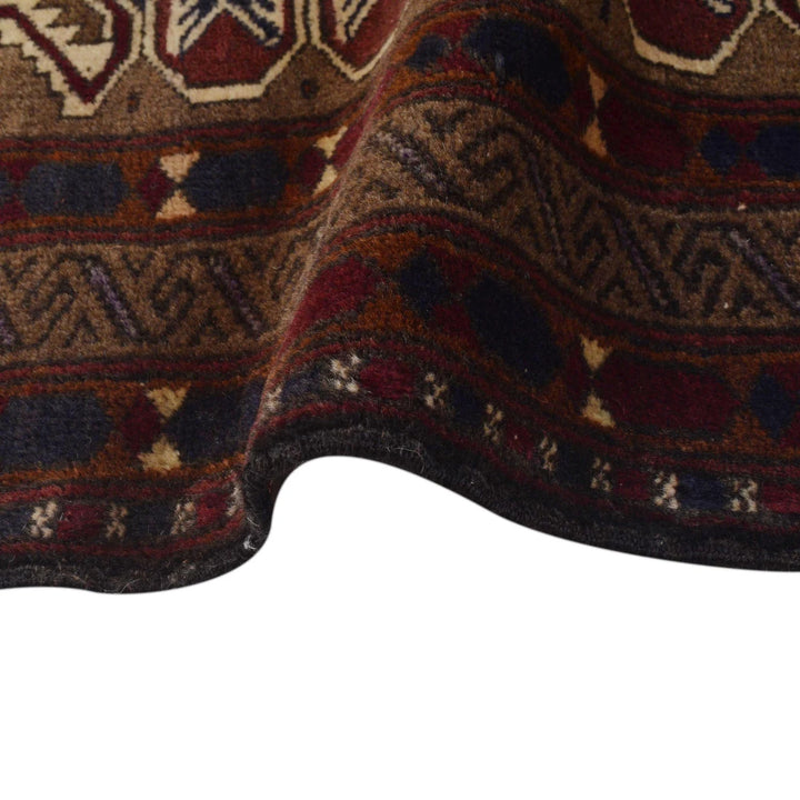Afghan Prayer Rug 2' 9" x 3' 10" Hand-Knotted | No. AL56103
