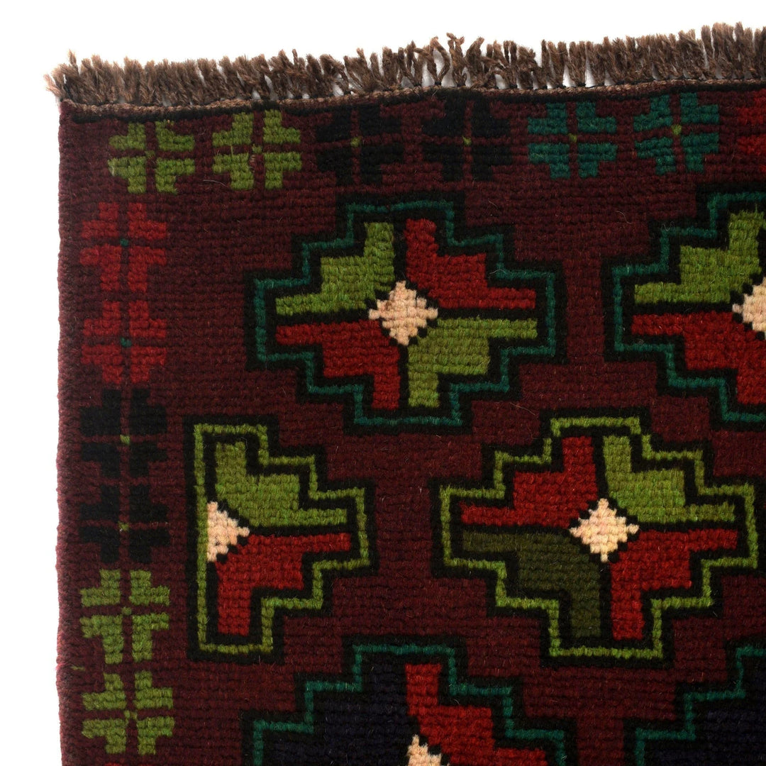 Afghan Baluchi Rug 4' 0" x 6' 4" Hand-Knotted | No. AL56164