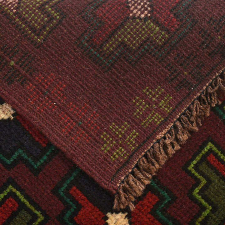 Afghan Baluchi Rug 4' 0" x 6' 4" Hand-Knotted | No. AL56164
