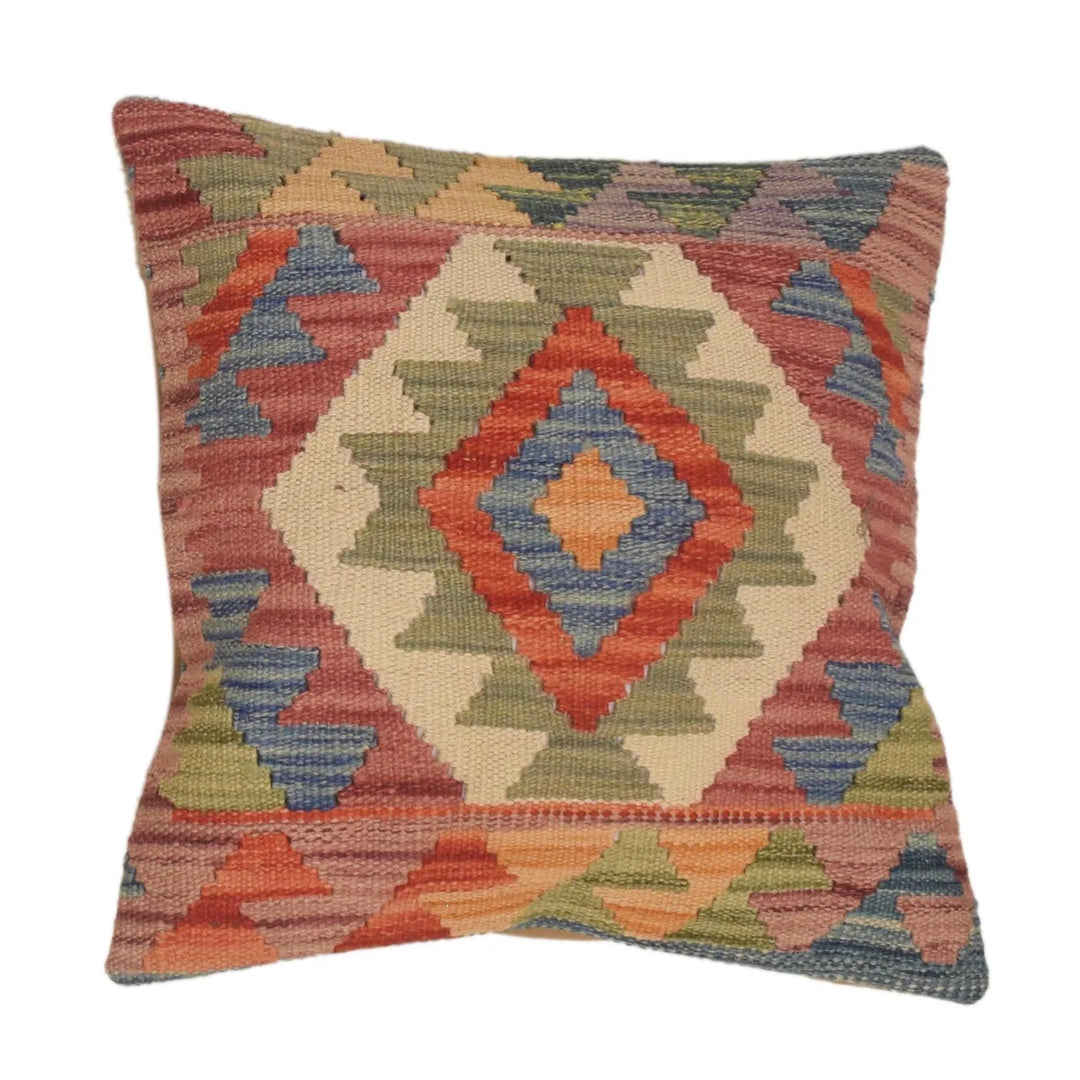 Afghan Kilim Cushion Covers 1' 6" x 1' 6" Flat-Weave | No. AL56166